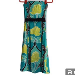 COAST Spring/Summer Floral Strapless Party Cocktail Midi Dress. Size 8